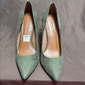 Christian Siriano Women's Olive Green Pumps